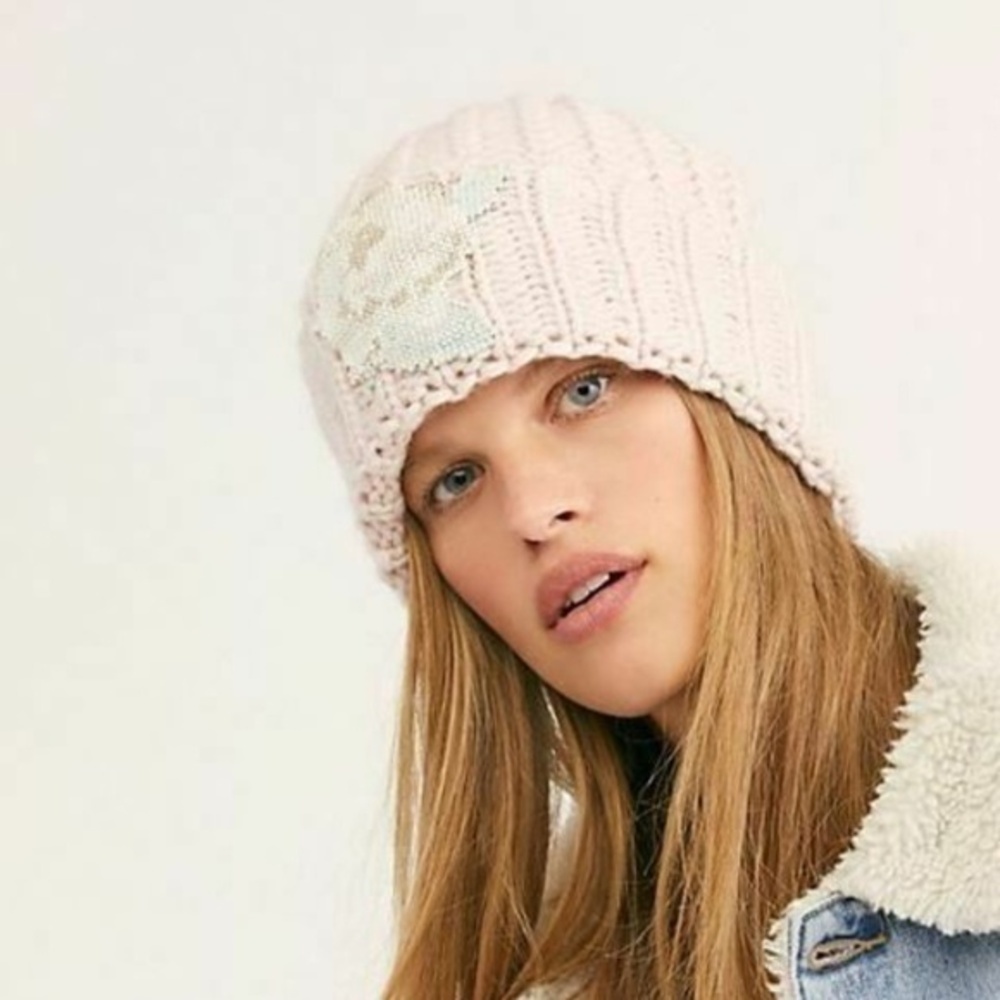 Free People Everything Rosy Pink Beanie